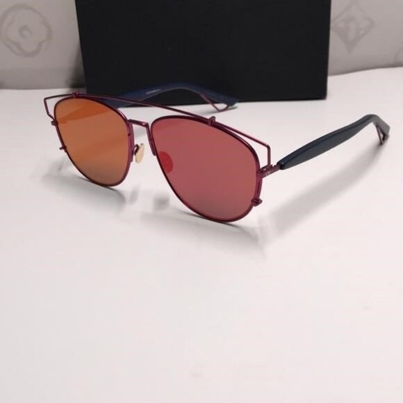New Authentic DIOR Technologic TTVH 57mm Unisex Sunglasses – Matte Red & Blue - Picture 8 of 15